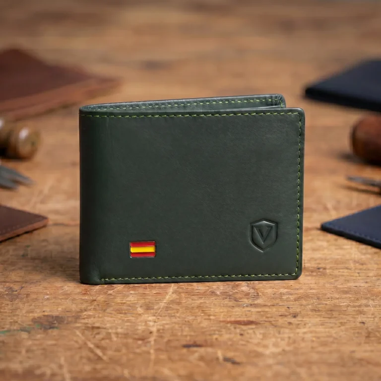 Cartera billetera verde bandera españa