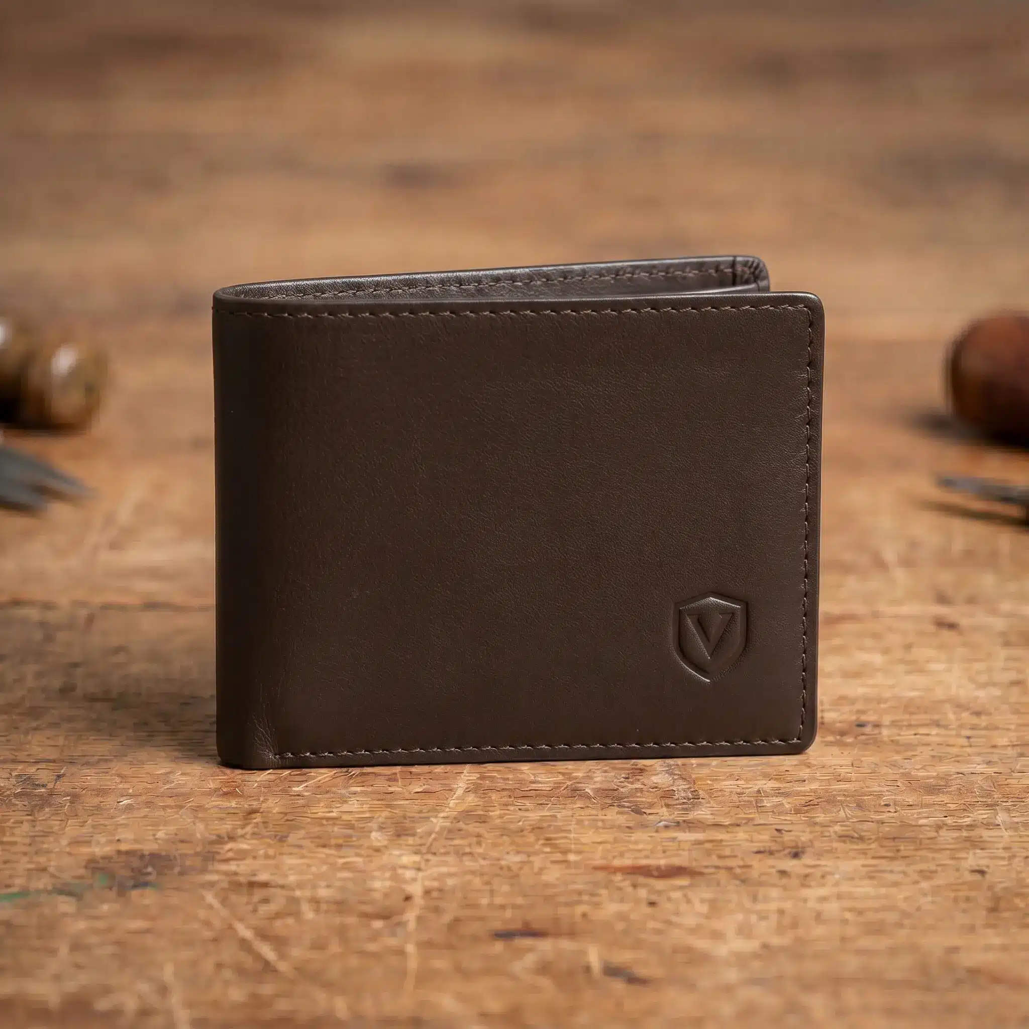 Cartera billetera marrón